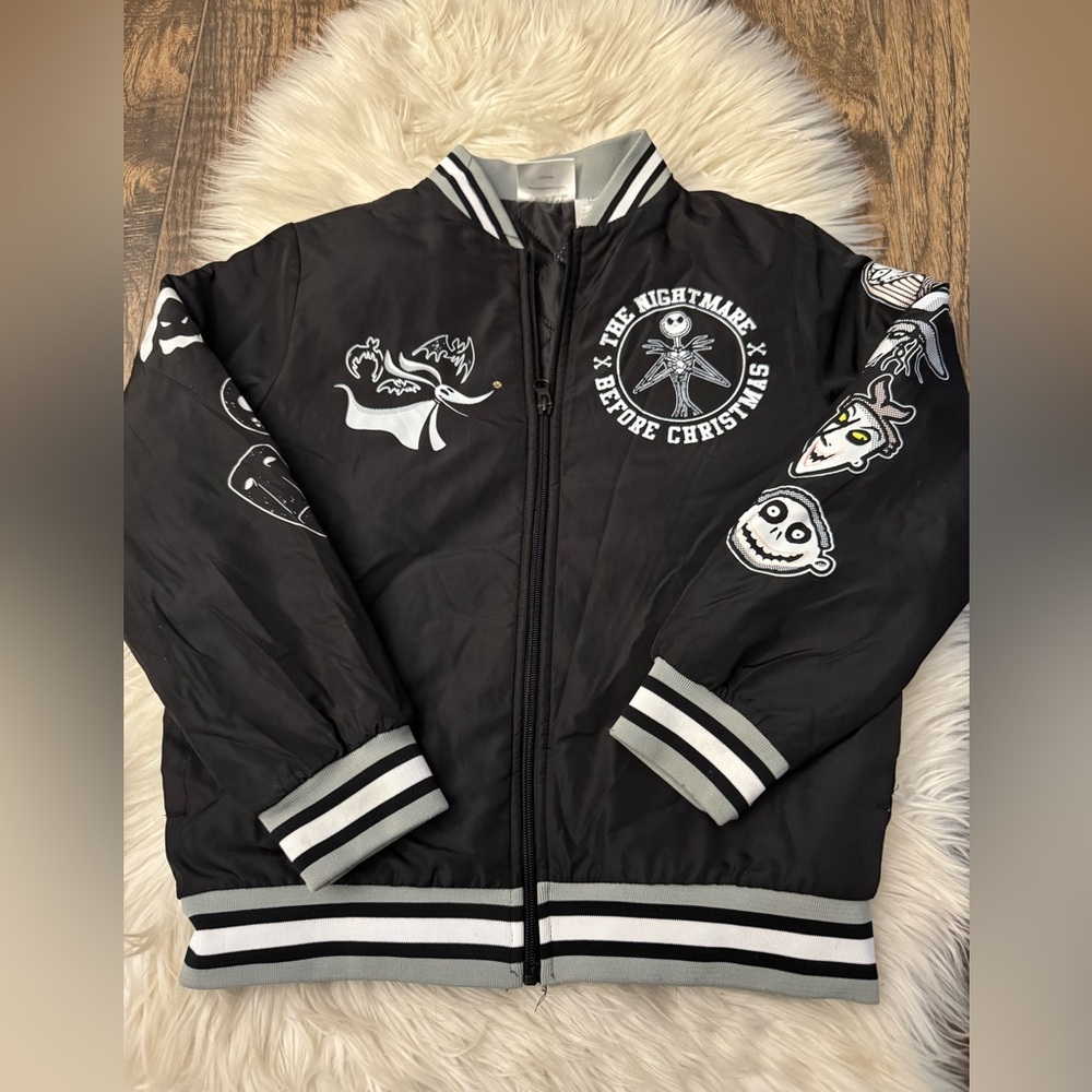Disney Nightmare Before‎ Christmas varsity bomber jacket boys kids 10/12 coat